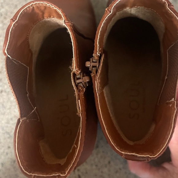 SOUL Naturalizer Apollo Women’s Toffee Brown Wedge Boots Size 10 - Picture 2 of 10